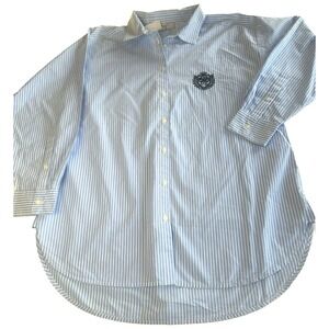 NWT Loft long tail 100% cotton blouse Utilitie Chic Old Money Size L